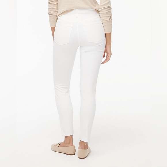 J. Crew Factory 10" High-rise Skinny Jean with Signature Stretch in White Denim - Picture 3 of 11